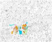 Coloriage xxl monde entier