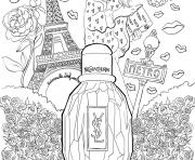 Coloriage xxl parisienne yves saint laurent mademoiselle stef gen