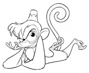 Coloriage singe de aladdin