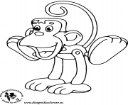 Coloriage singe rigolo