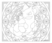 Coloriage Adulte Pokemon Mandala Nidoqueen