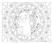 Coloriage Adulte Pokemon Mandala Raichu