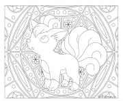 Coloriage Adulte Pokemon Mandala Vulpix