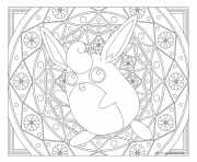 Coloriage Adulte Pokemon Mandala Wigglytuff