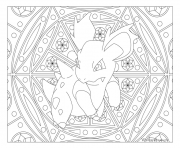 Coloriage Adulte Pokemon Mandala Nidorina