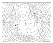 Coloriage Adulte Pokemon Mandala Sandshrew