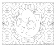 Coloriage Adulte Pokemon Mandala Jigglypuff