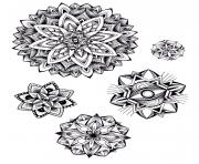 Coloriage tatouage mandala adulte roses