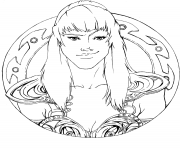 Coloriage xena la super heroine