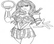 Coloriage xena super heros