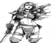 Coloriage red sonja amie de xena par mark laming