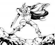 Coloriage red sonja amie de xena