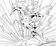 Coloriage flash super heros en mode electrique