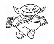 Coloriage ogre gentil qui aime lecole