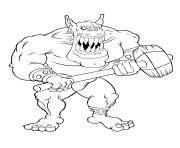 Coloriage geant ogre mechant