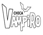 Coloriage chica vampiro logo