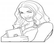 Coloriage chica vampiro avec ses livres