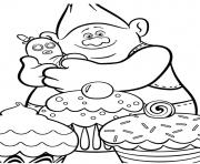 Coloriage trolls movie cupecake