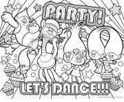 Coloriage party lets dance