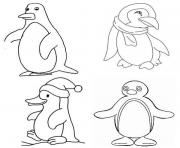 Coloriage dessin pingouin banquise