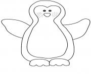 Coloriage pingouin simple