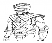 Coloriage power rangers dessin amateur