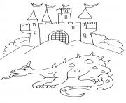 Coloriage chateau de chevalier 8