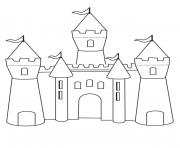 Coloriage chateau fort maternelle simple