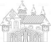 Coloriage chateau de princesse