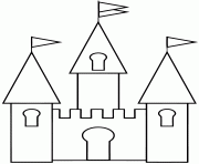 Coloriage chateau fort maternelle facile