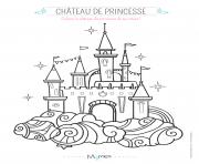 Coloriage le chateau de princesse