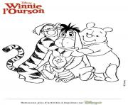 Coloriage winnie ourson et ses amis