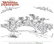 Coloriage winnie ourson et ses amis la recherche du miel