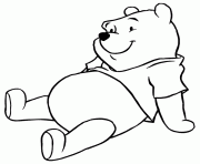 Coloriage winnie pooh se repose