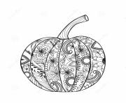 Coloriage citrouille halloween adulte simple