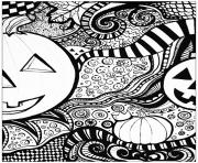 Coloriage adulte halloween pattern difficile