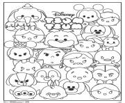 Coloriage tsum tsum disney personnages