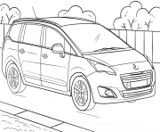 Coloriage Voiture peugeot 5008