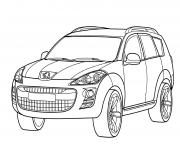 Coloriage Voiture peugeot 9