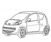 Coloriage Voiture Peugeot 107