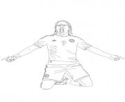 Coloriage radamel falcao joueur de foot