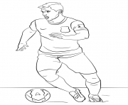 Coloriage sergio aguero foot football