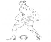 Coloriage robin van persie foot