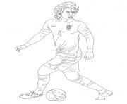 Coloriage david luiz joueur de foot