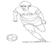 Coloriage diego maradona joueur de foot