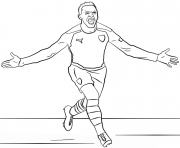 Coloriage alexis sanchez foot football