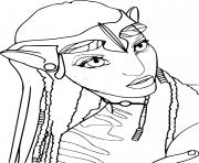 Coloriage avatar film neytiri portrait