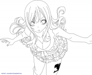 Coloriage juvia lockser fairy tail