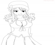 Coloriage juvia loxar fairy tail