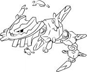 Coloriage mega steelix pokemon